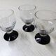 3 vintage glasses