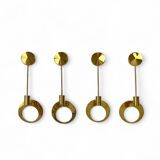Pair of Scandinavian brass wall candlesticks by Arthur Pe, Kolbäck, Sweden