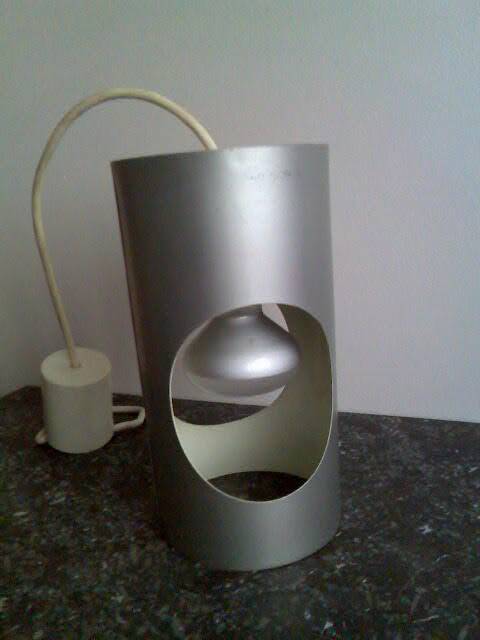 Suspension Tube ouvert  métal Space Age 1970