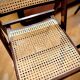 vintage wooden folding chairs with caning