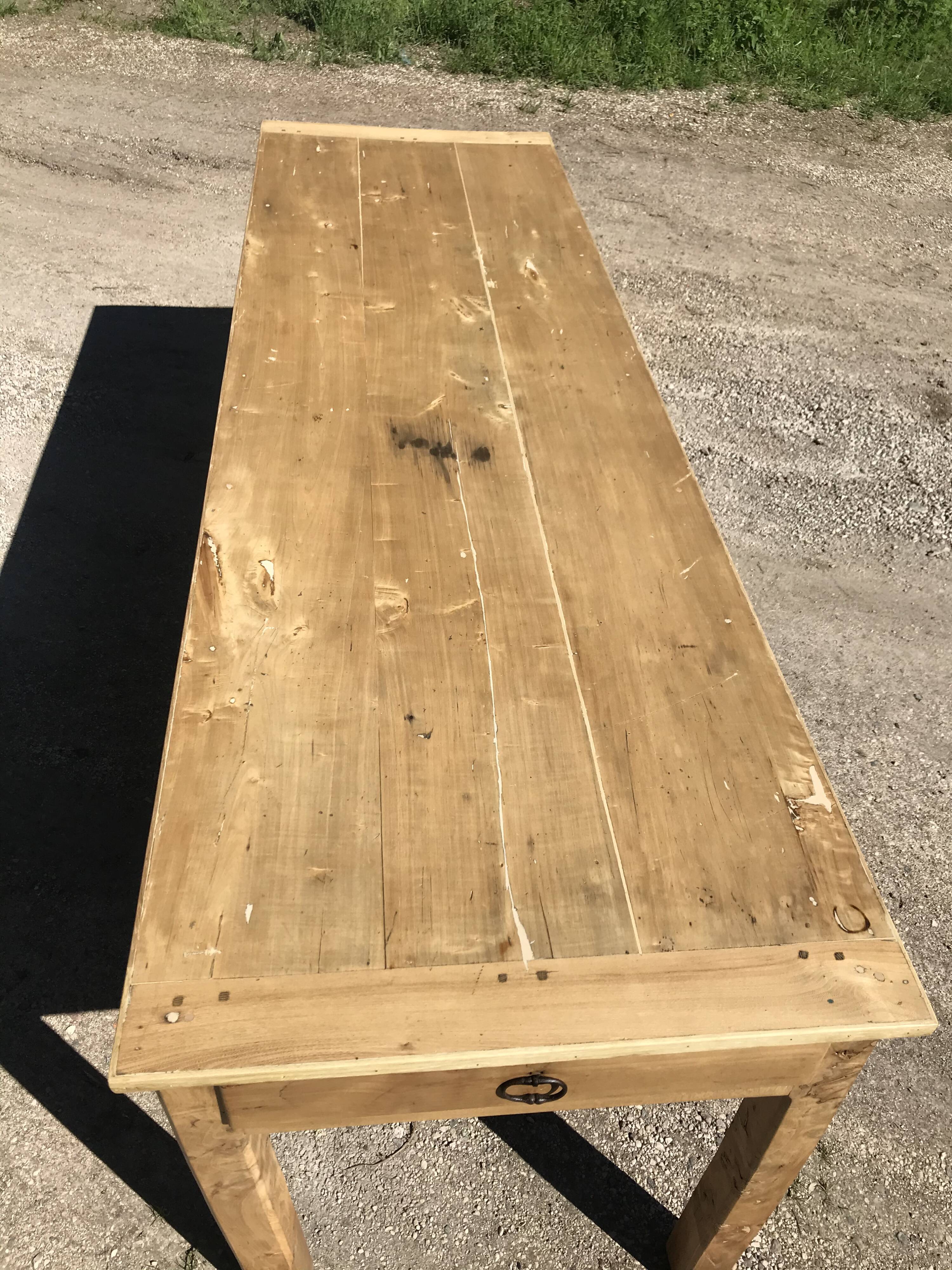 Renovated and enhanced old farm table 19th