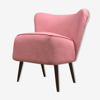 vintage pink cocktail chair / club seat / single seat