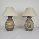 Jacques Breugnot stoneware lamps