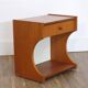 Modernist bedside table in teak