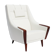 Fauteuil en tissu blanc de conception danoise, années 1960