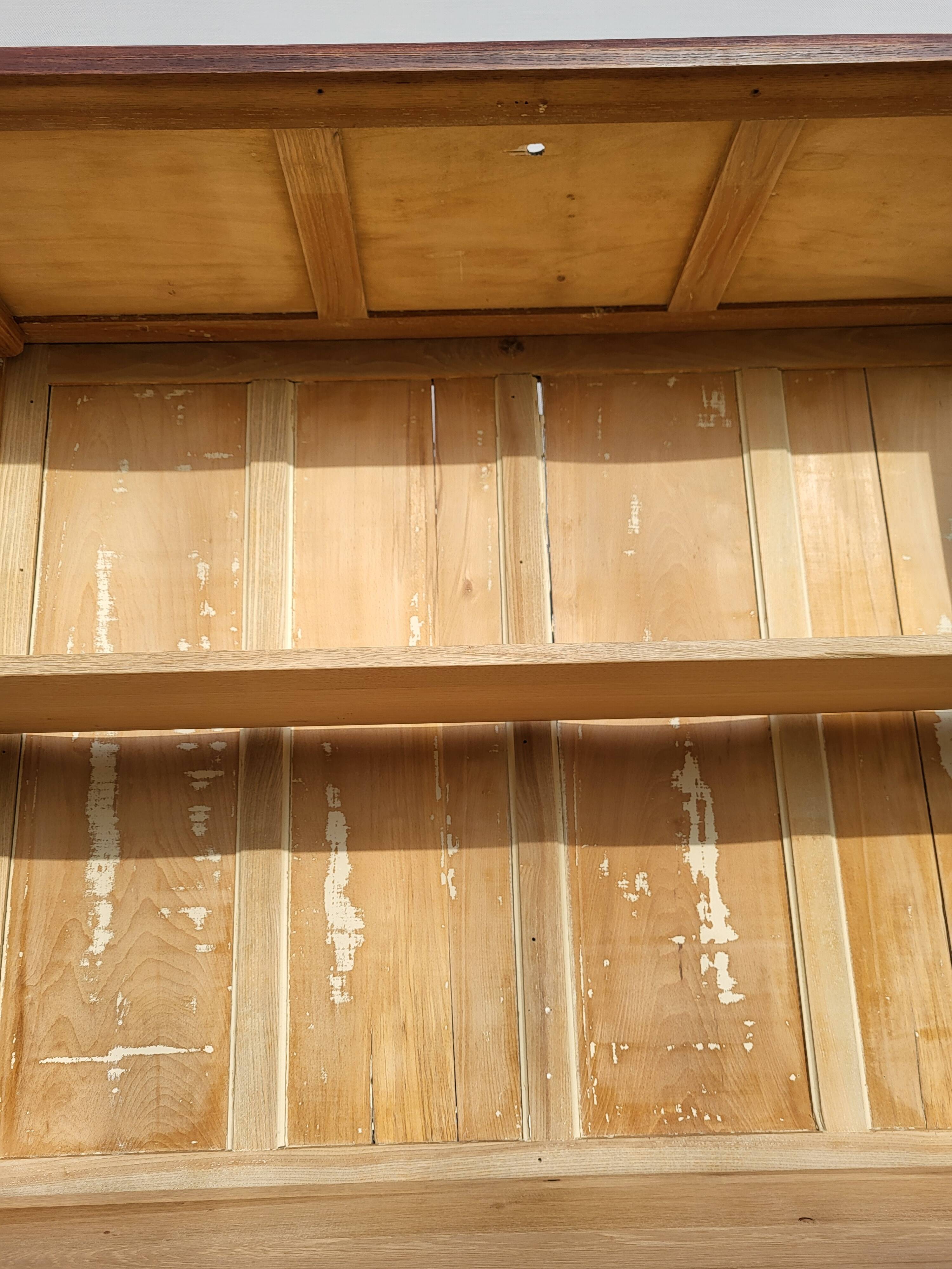 Art Deco oak museum display case