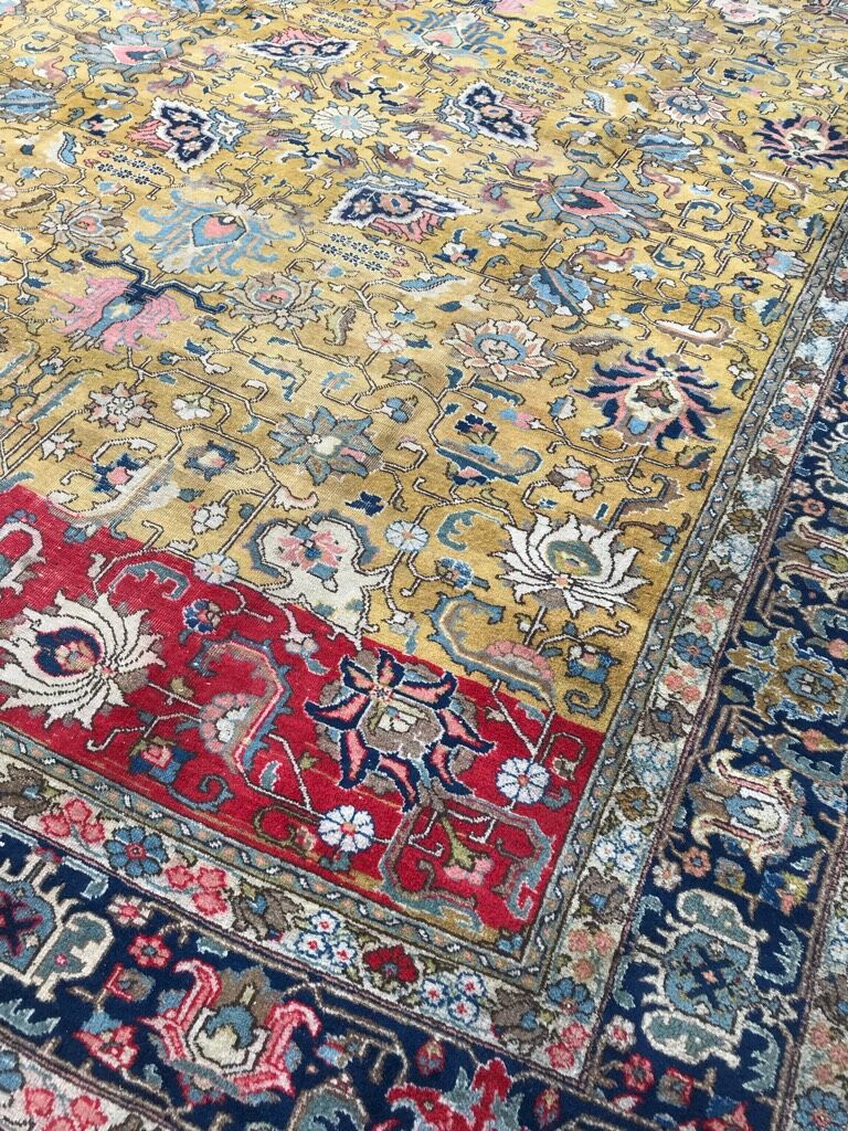 Persian old rug Persian Tabriz handmade 284x360cm