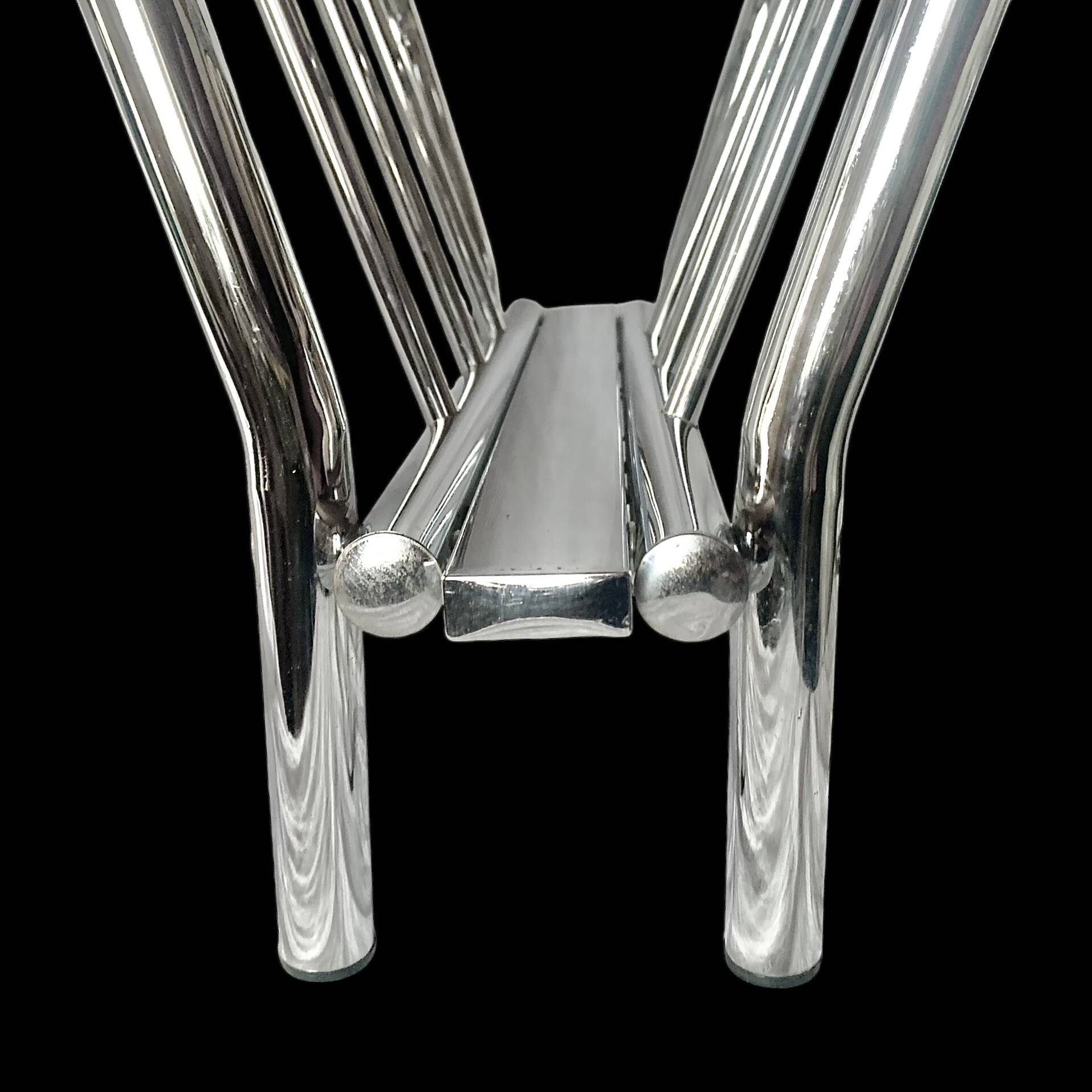 Vintage chrome metal magazine rack