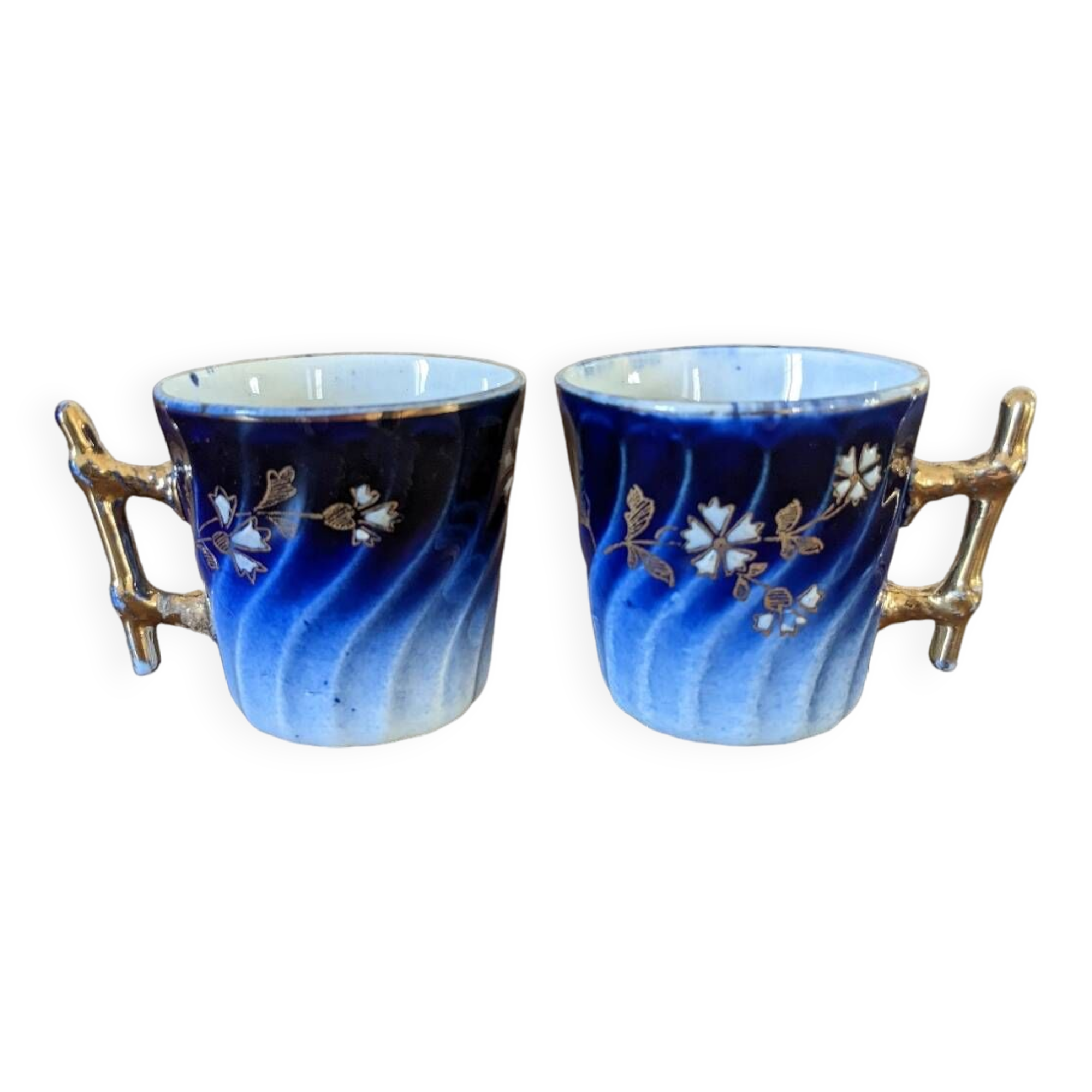 Two Luneville coffee cups