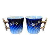 Two Luneville coffee cups