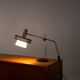 Mid-Century Modern Italian Table Lamp in Steel and Opal Acrylic, 1960s