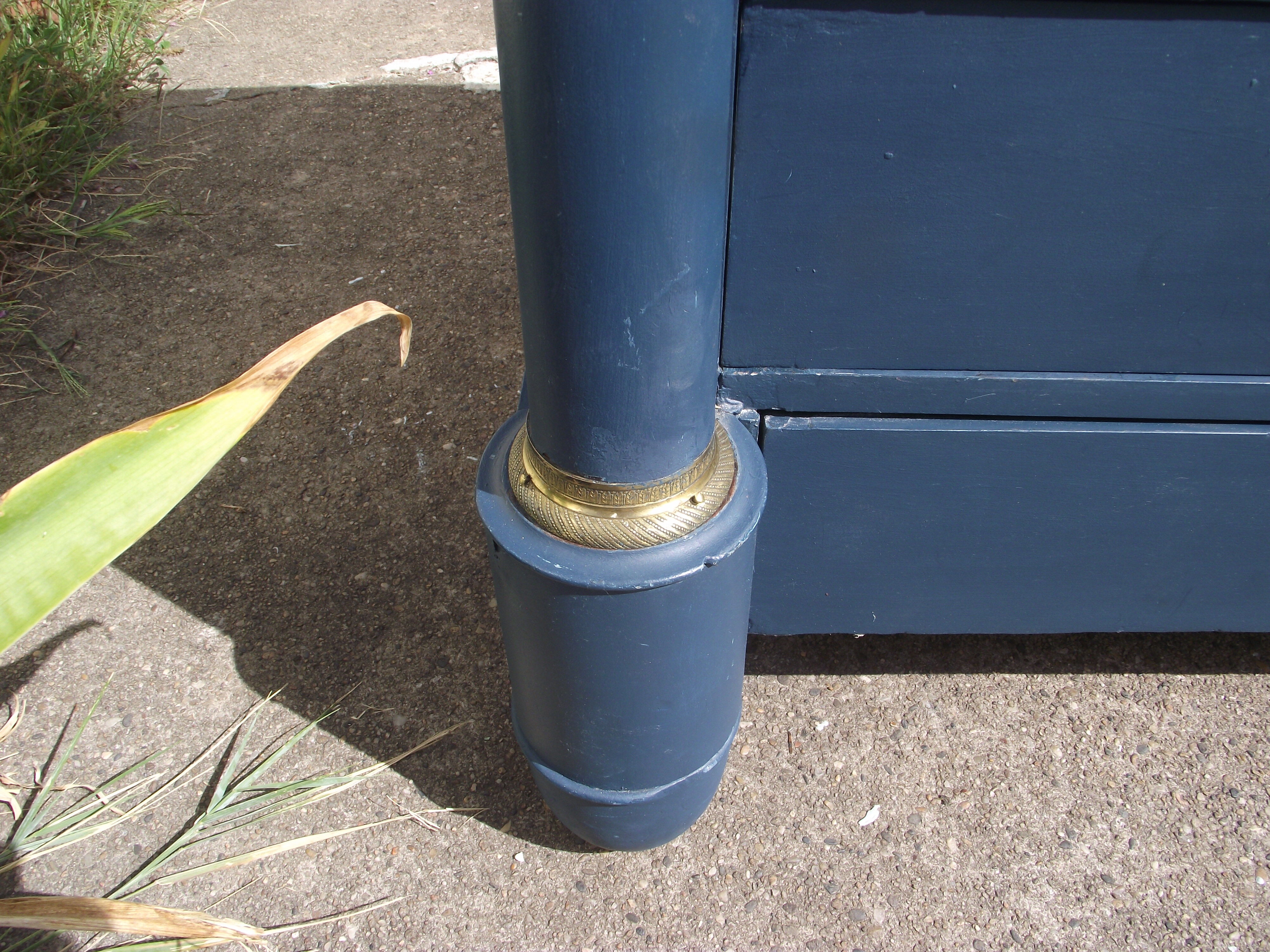 Chest of drawers Empire 19th on marble