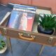 Vintage leather trunk suitcase