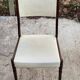 4 Scandinavian chairs in solid wood and white imitation leather