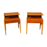 Pair of Scandinavian bedside tables