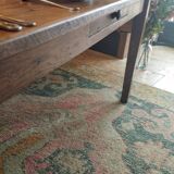 Large solid oak farmhouse table with two drawers 260 cm x 100 cm