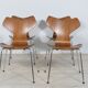 Model 3130 Dining Chairs by Arne Jacobsen for Fritz Hansen, 1970s, Set of 4