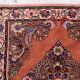 Vintage Sarouk wool rug, rose field & diamond medallion, c. 1950s