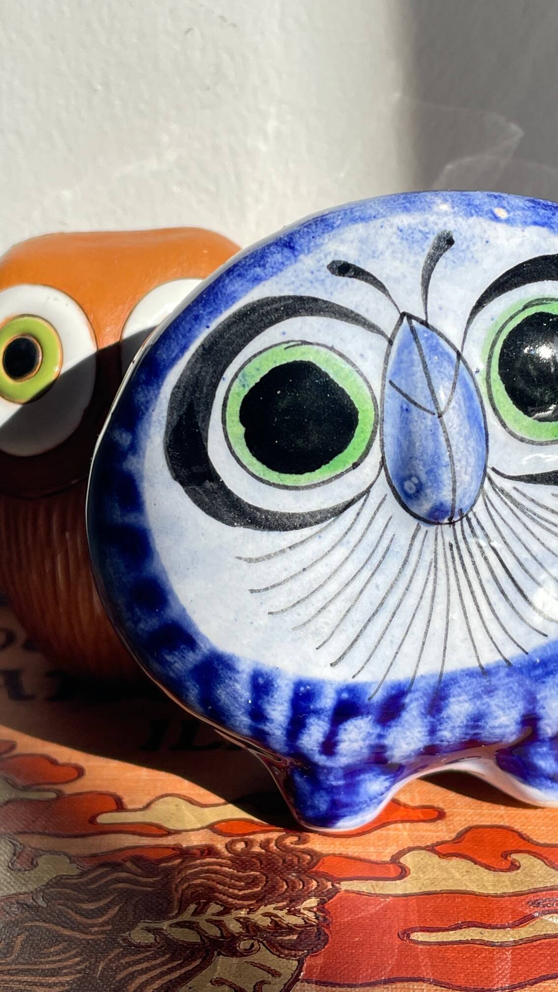 Vintage Handmade Ceramic Owls
