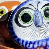 Vintage Handmade Ceramic Owls