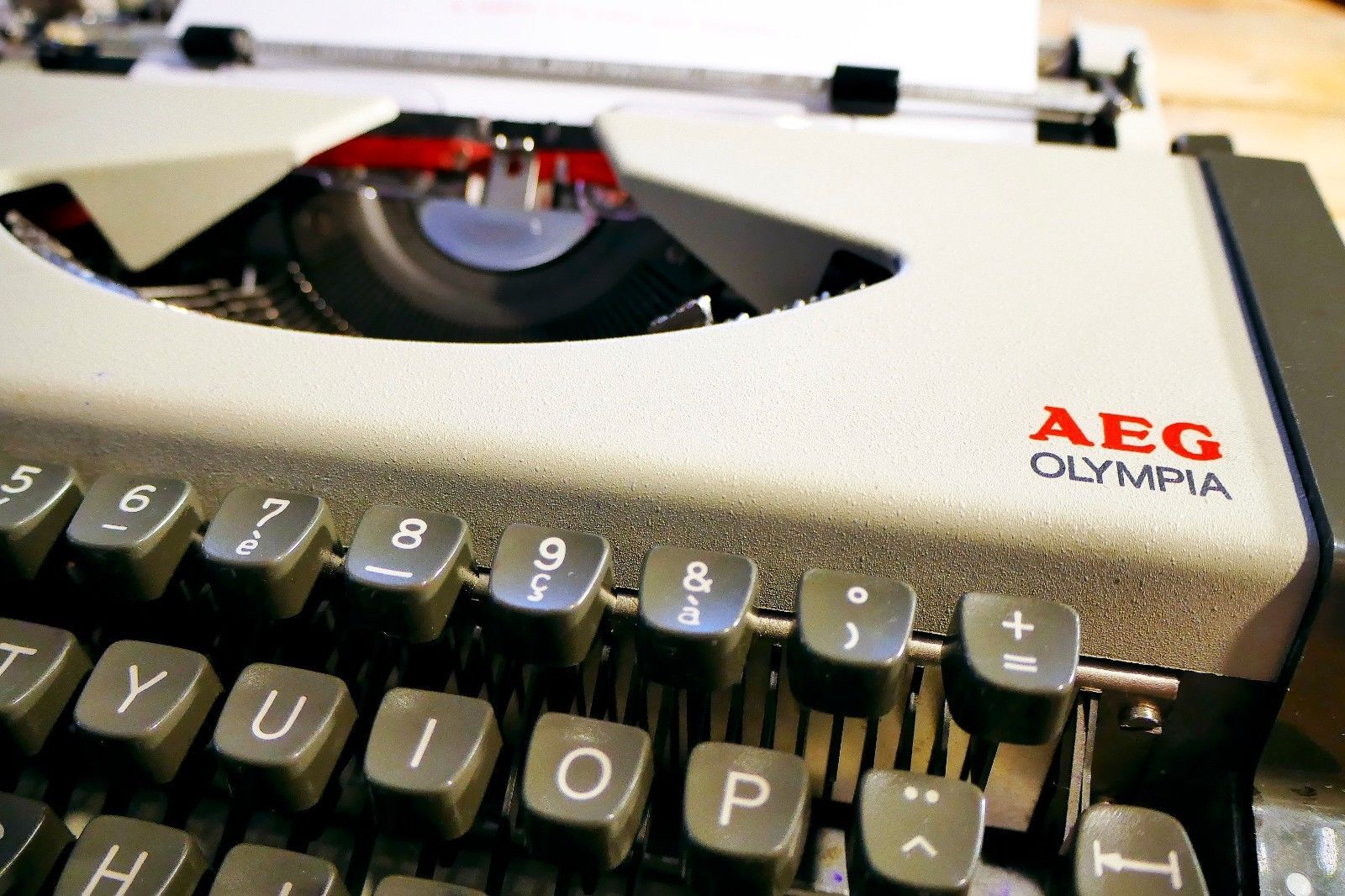 Grey vintage Aeg Olympia typewriter