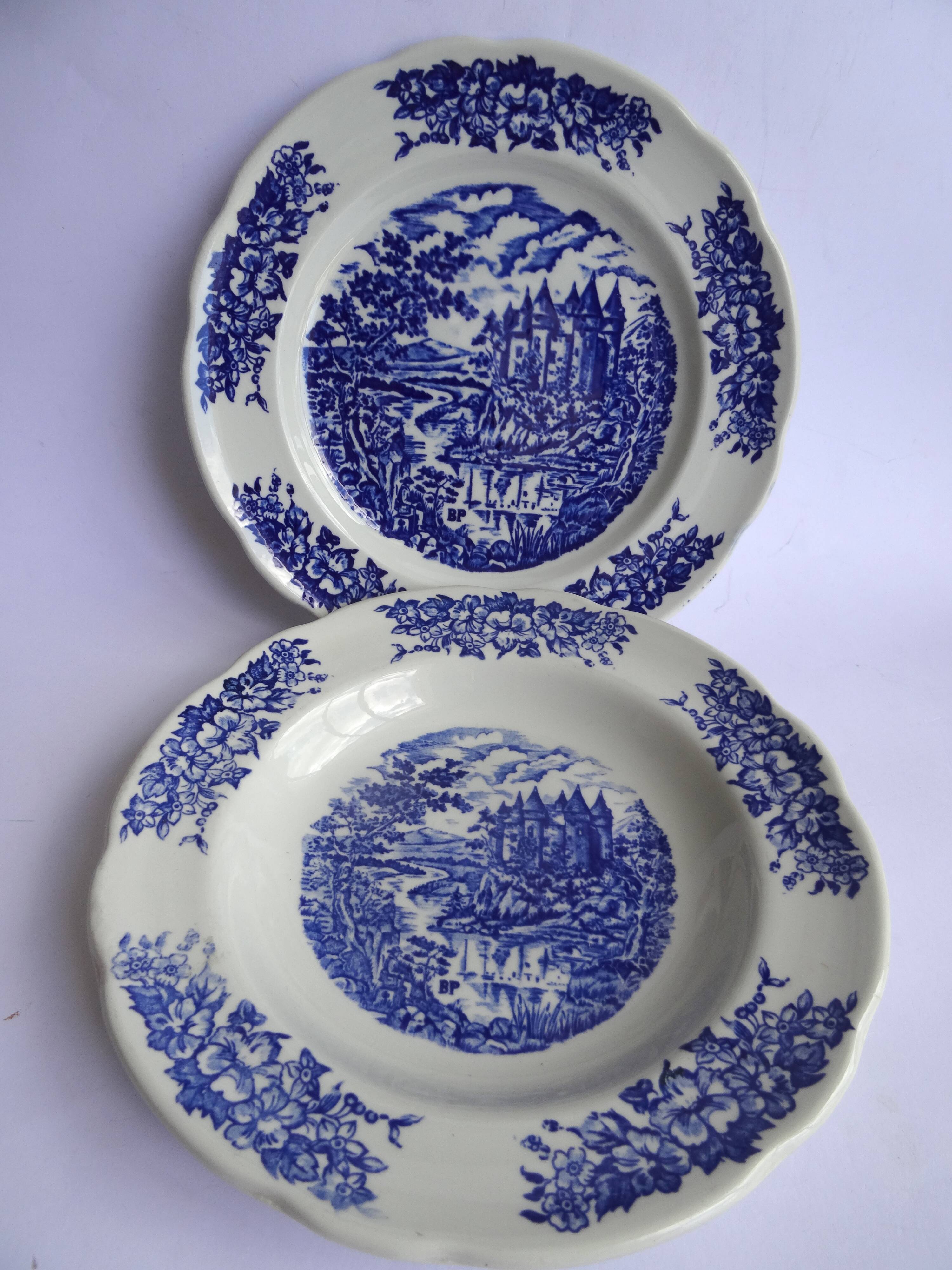 2 BP porcelain advertising plates