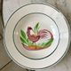 Lot of 5 hollow plates digoin sarreguemines model "rooster" years 40-50