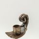 Pair of brutalist wrought iron candlesticks, French work, 1950s-1960s