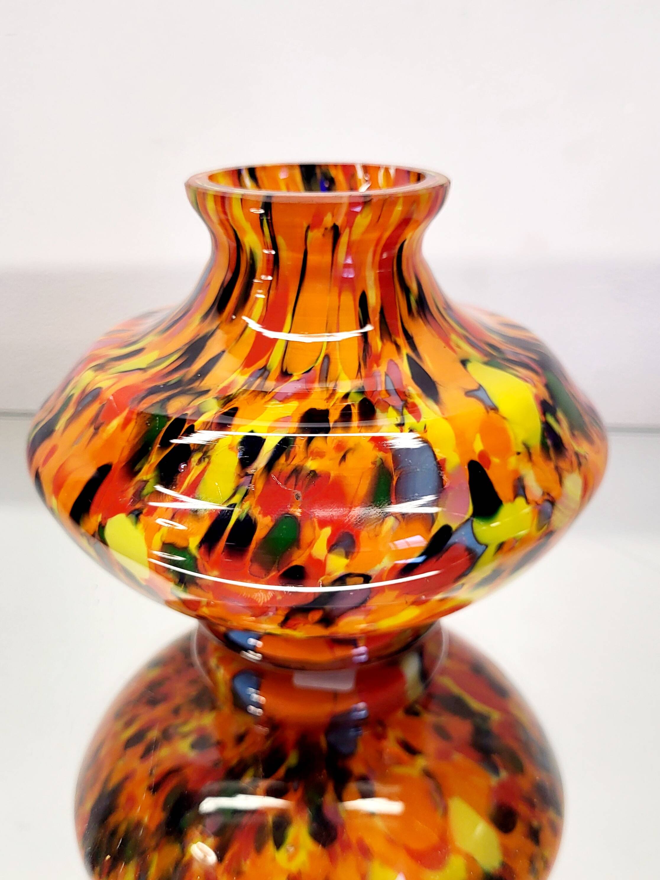 Vaas à éclaboussures Art Déco, Kralik Glas, Tsjechië