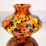 Art Deco spatter vaas, kralik glas, Tsjechië