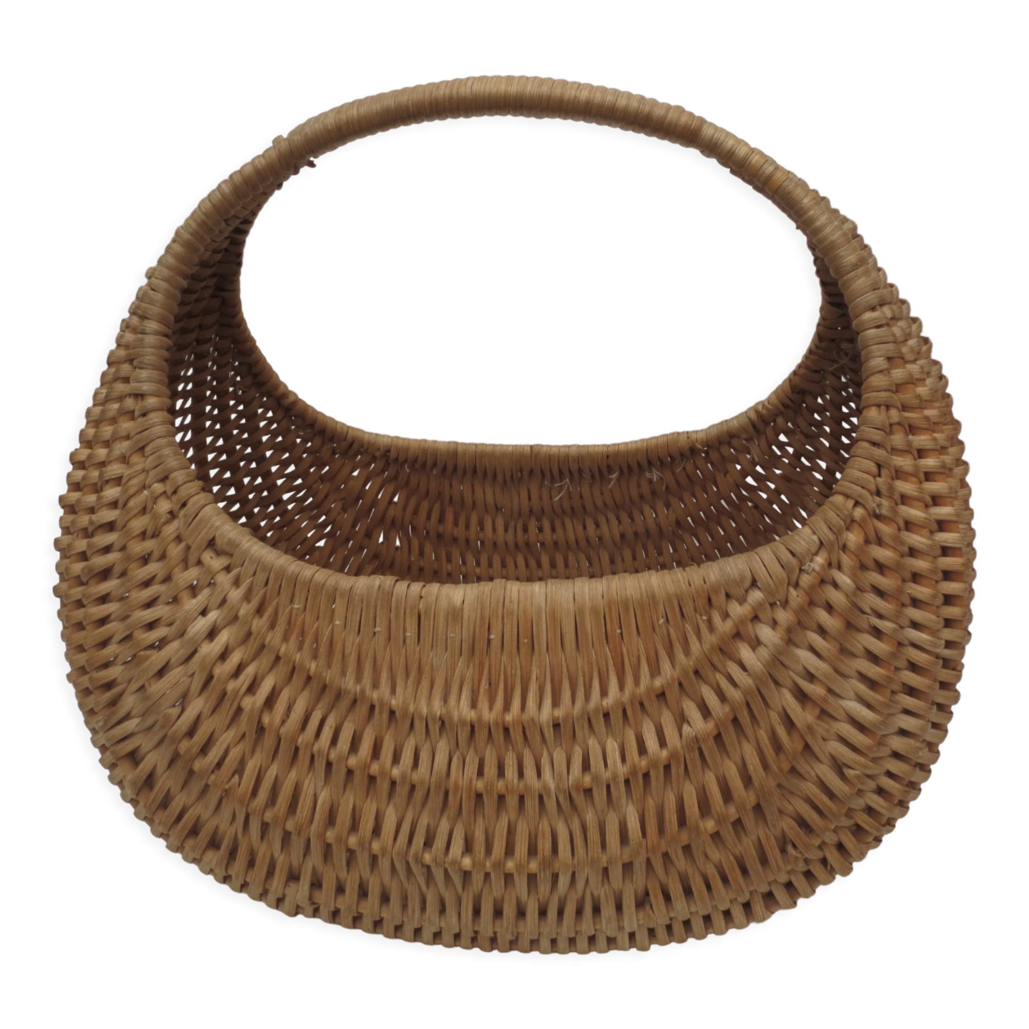 Gondola basket of the 60s in quality woven wicker