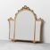 Wall mirror in gold leaf wood, 1950s vintage, 178x5x175