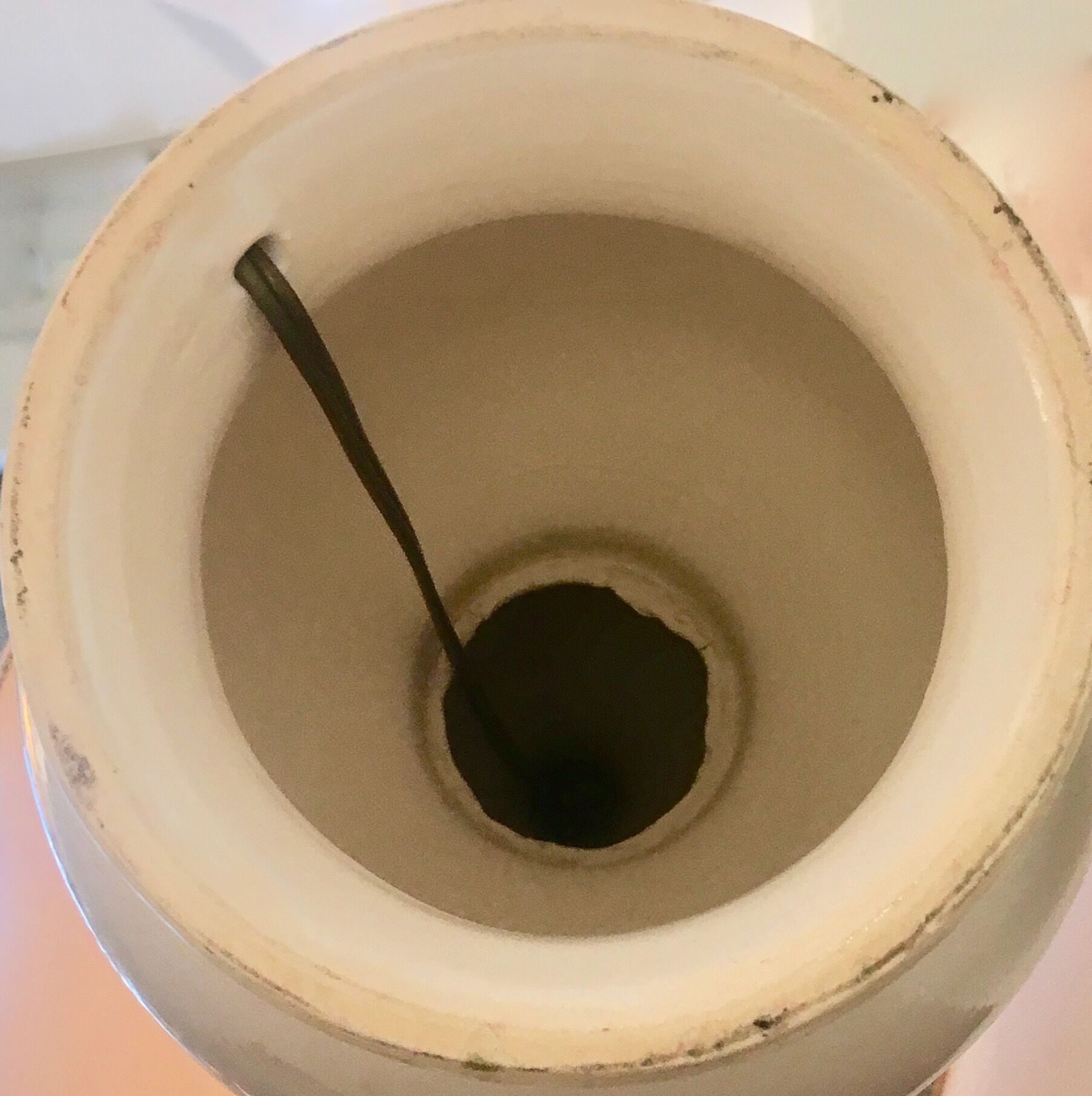 White ceramic lamp, 1960