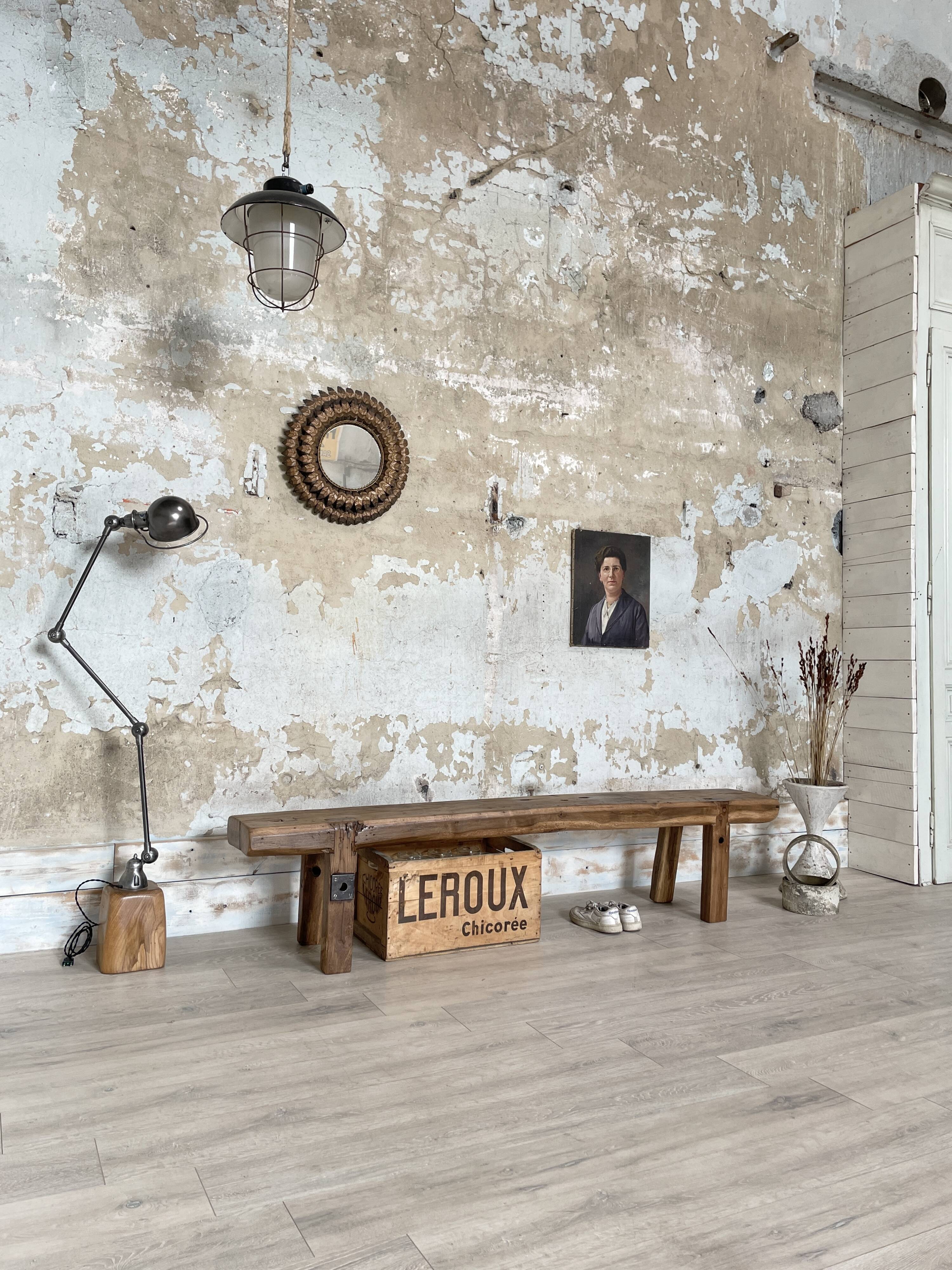 Primitive solid wood coffee table