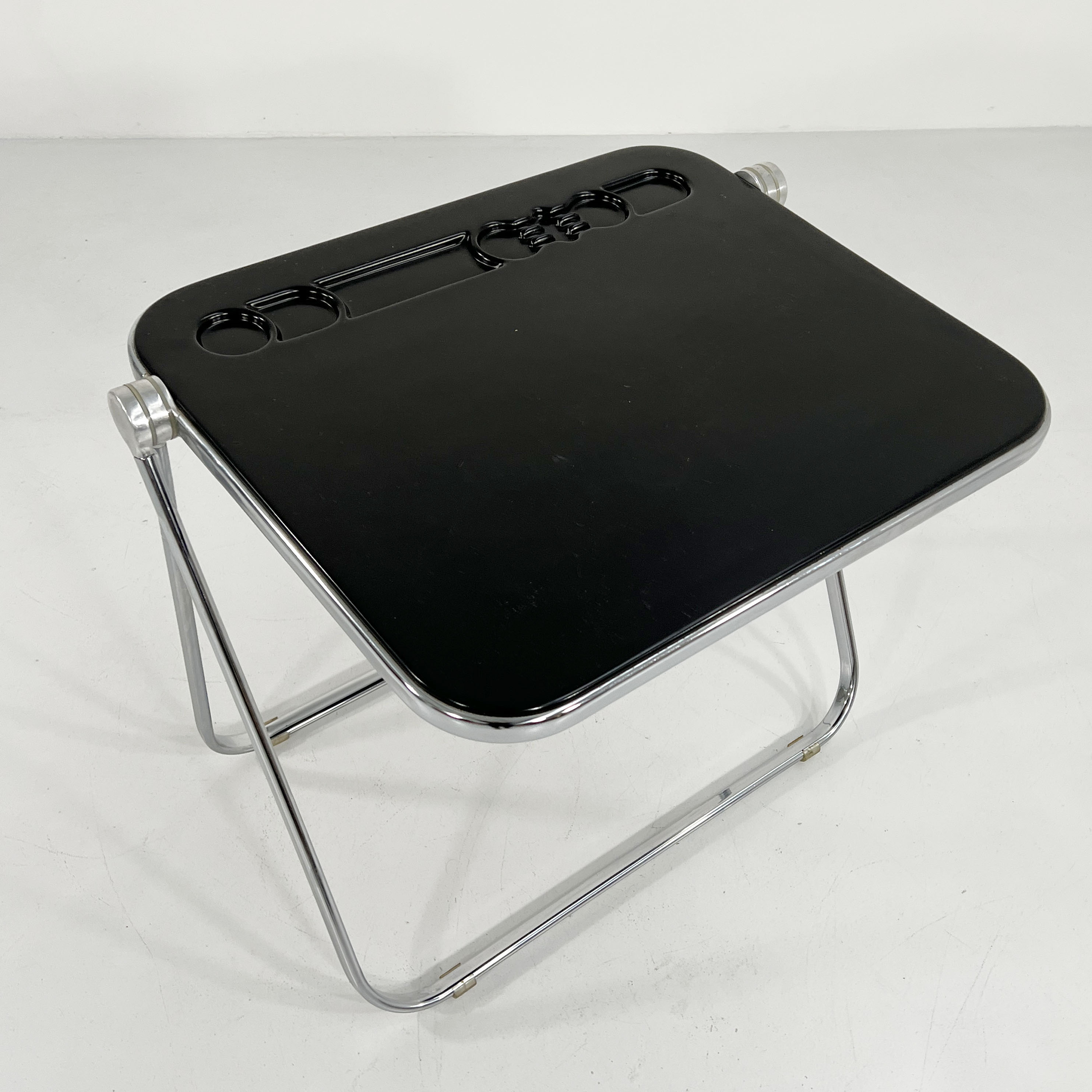 Black Plato foldable desk by Giancarlo Piretti for Anonima Castelli 1970