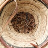 Lot de 3 chapeaux de paille et cuir, peuple Peul, Mali