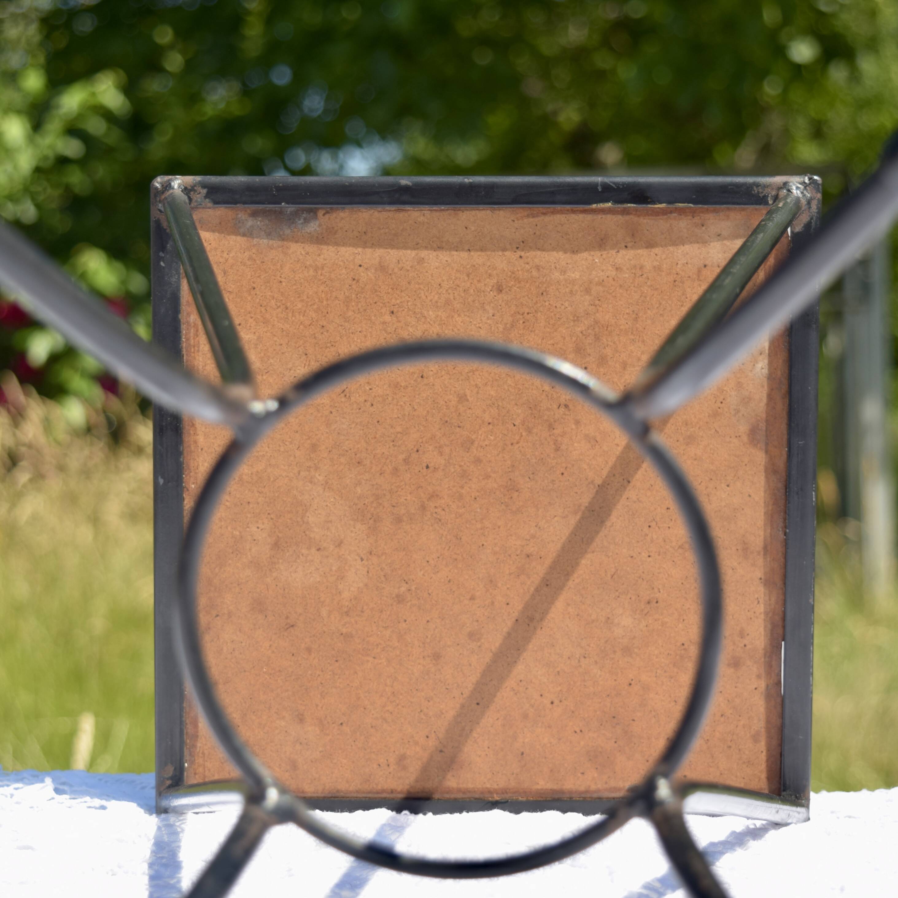 Small vintage mosaic tile side table