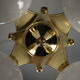 Ar Deco Brass 4-flamming Chandelier, 1920s