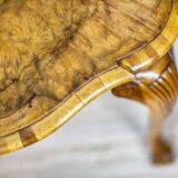 Vintage Round Walnut Coffee Table, 1930s