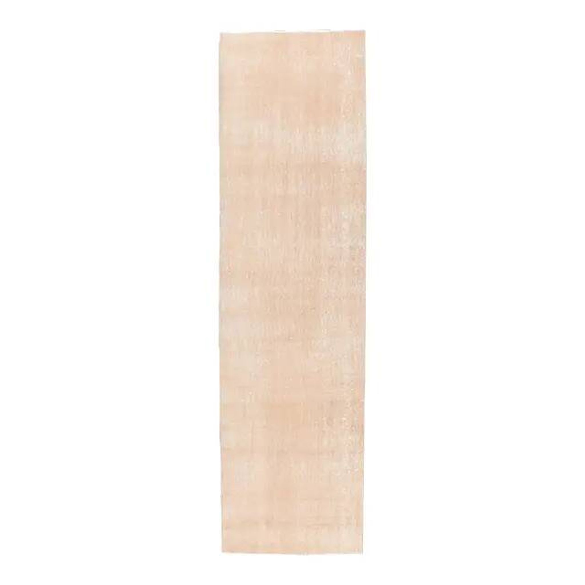 Vintage beige-blush Turkish hand-knotted runner 80x290