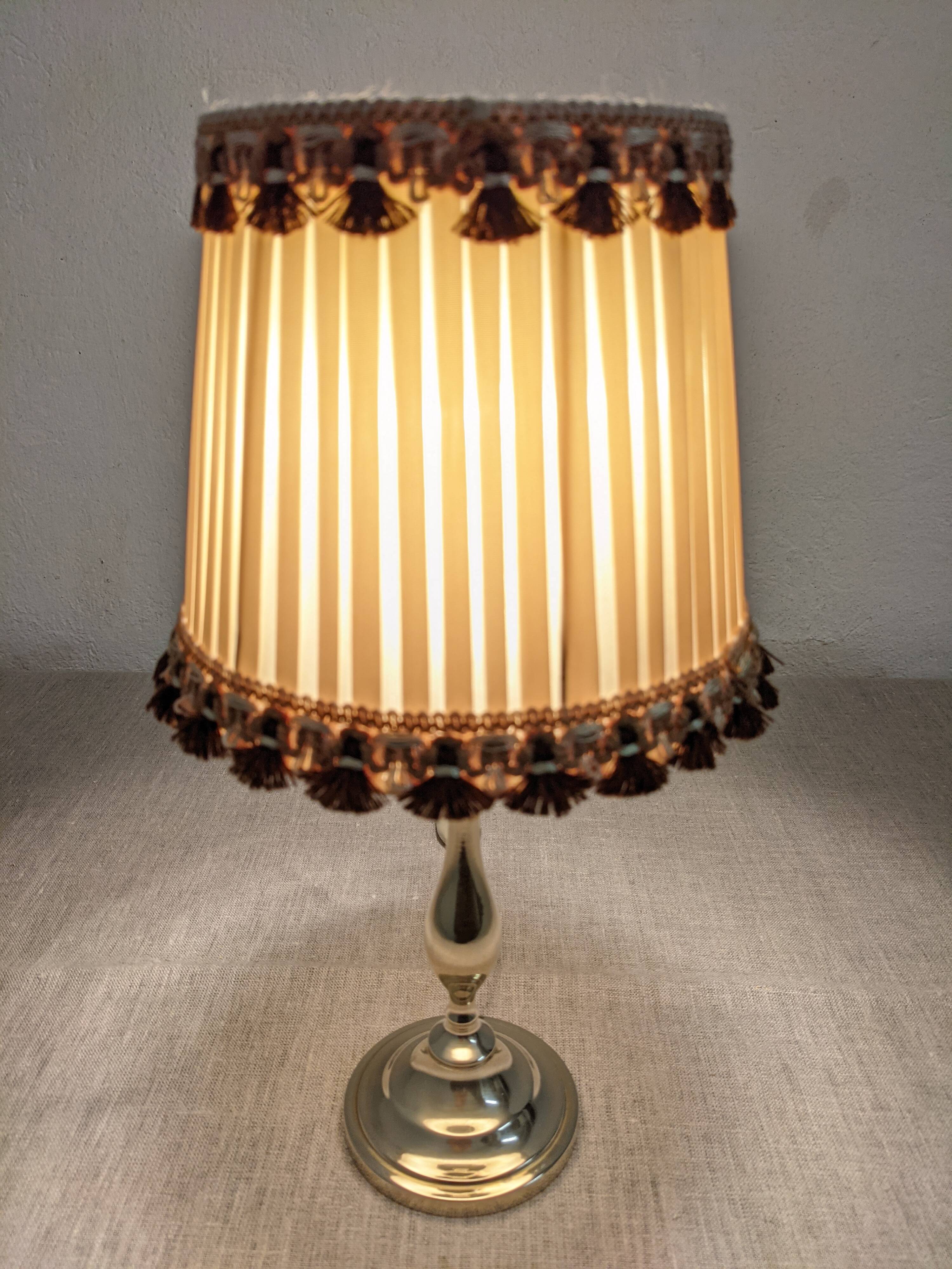 Vintage brass bedside lamp