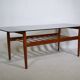 Mid-Century Design Teak Coffee Table with Smoked Glass by Möbel Mann, 1960s