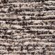 Handwoven recycled cotton rug - Dark brown and cream