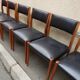 6 scandinavian black and beech chairs