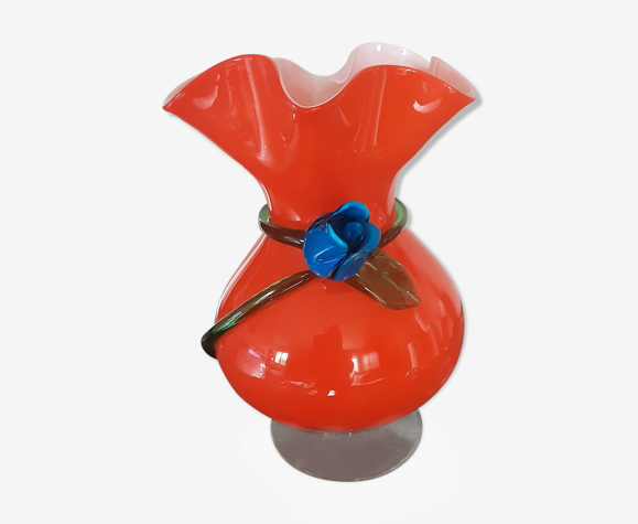 Vase corolle verre Murano années70