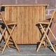 Bamboo counter or bar. (With 2 folding high chairs)