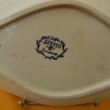 Longchamp earthenware dish cornflower decoration