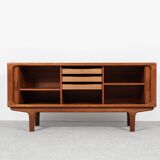 Mid-century Danish teak sideboard with tambour doors by Dyrlund 1960s - 170 cm