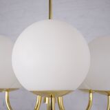 Brass chandeliers with 6 globes