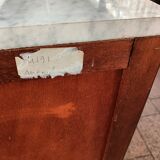 Bookcase forming showcase styleLouis XVI marble top